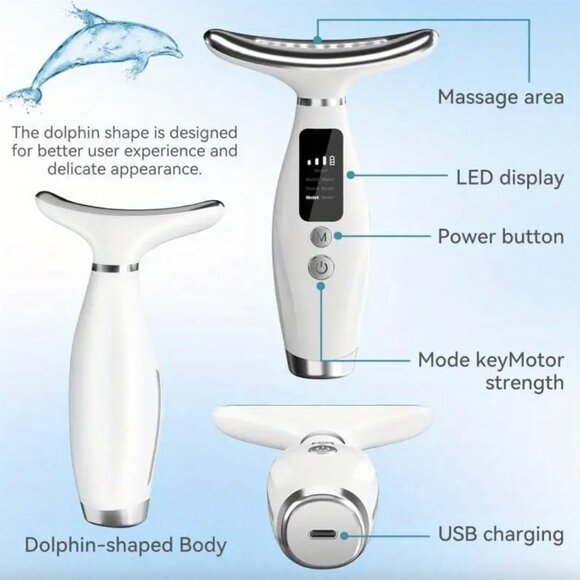 P828 7-Color LED Neck & Facial Massager with USB Rechargeable Device - Picture 2 of 4